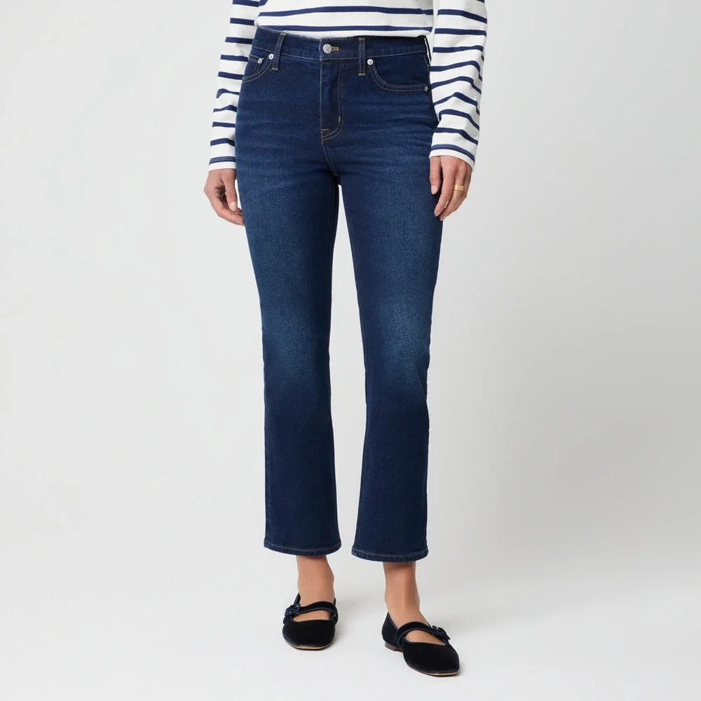 J. Crew Mid-rise flare crop jean in all-day stretch NWT size 35 US size 20 - Picture 1 of 15